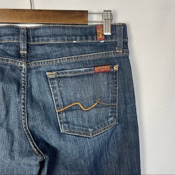 7 For All Mankind Dark Wash Y2K Bootcut Jeans 29 - Picture 4 of 7